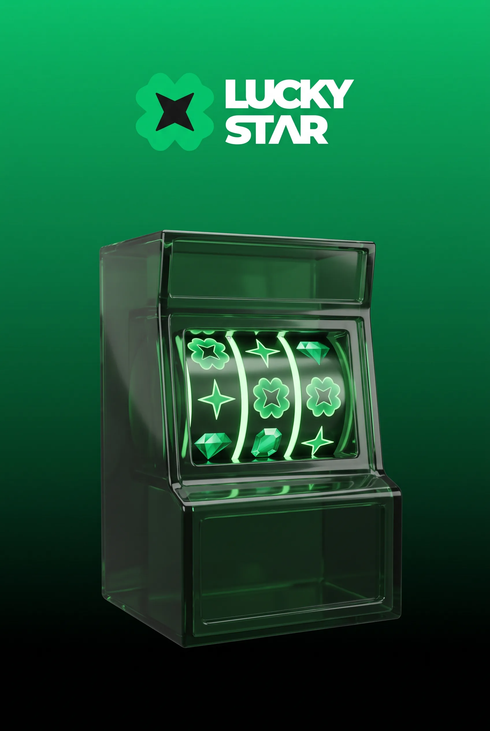 Lucky Star green reel illustration for slot games